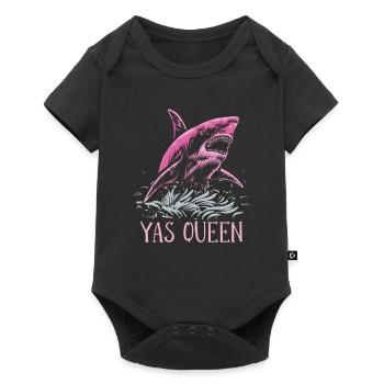 Oui Queen pour les amoureux des requins - Body à manches courtes Premium Bébé - noir - Devant
