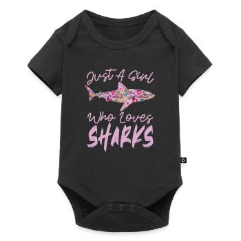 Just A Girl Who Loves Sharks For Shark Lovers - Baby Premium short-sleeve bodysuit - black - Front