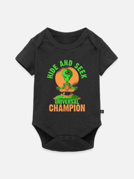 Verstecken und suchen Champ Lustiges - Baby Premium Kurzarmbody - Schwarz