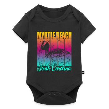 Myrtle Beach Caroline du Sud - Body à manches courtes Premium Bébé - noir - Devant