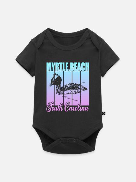 Myrtle Beach South Carolina - Baby Premium Kurzarmbody - Schwarz