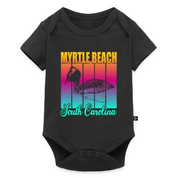 Myrtle Beach Caroline du Sud - Body à manches courtes Premium Bébé - noir - Devant