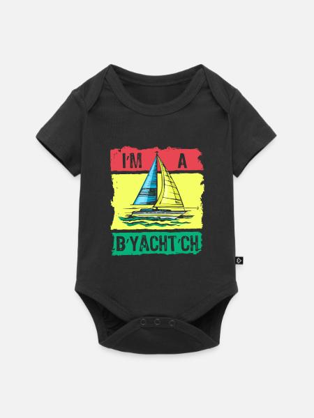 Seglen Segelboot Segler - Baby Premium Kurzarmbody - Schwarz