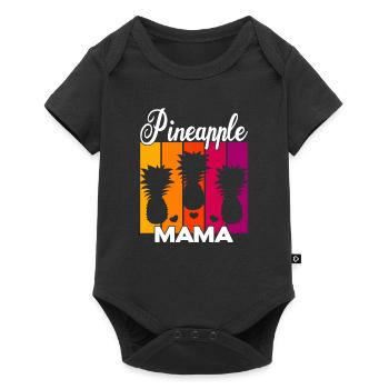 Vintage Pineapple Mama Sunset - Baby Premium short-sleeve bodysuit - black - Front