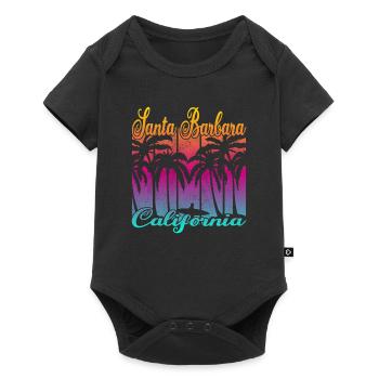 Vintage Santa Barbara California Surf - Baby Premium short-sleeve bodysuit - black - Front