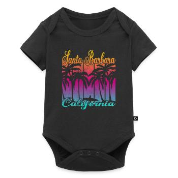 Vintage Santa Barbara California Surf - Body à manches courtes Premium Bébé - noir - Devant