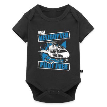 Helicopter Helicopter Pilot Heli - Baby Premium short-sleeve bodysuit - black - Front