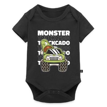 Camion monstre - Body à manches courtes Premium Bébé - noir - Devant