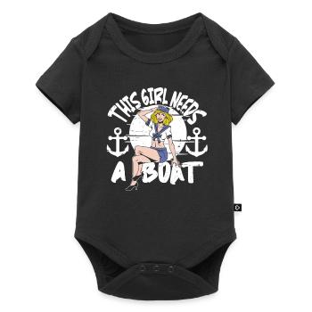 Voilier Voilier Sailor - Body à manches courtes Premium Bébé - noir - Devant