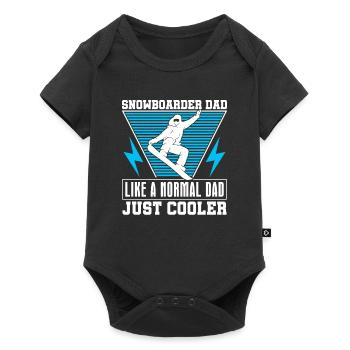 Snowboarder-vater Wie Ein Normaler Vater, Nur - Baby Premium Kurzarmbody - Schwarz - Vorne