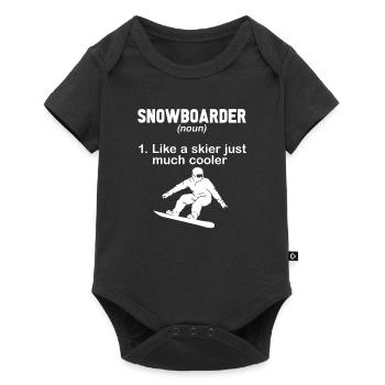 Snowboarders et skieurs pour snowboarders - Body à manches courtes Premium Bébé - noir - Devant