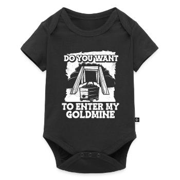 Mine d’or minière - Body à manches courtes Premium Bébé - noir - Devant