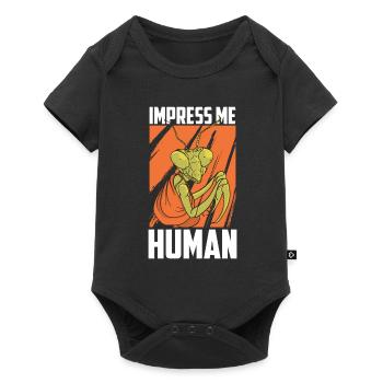 Gottesanbeterin - Baby Premium Kurzarmbody - Schwarz - Vorne
