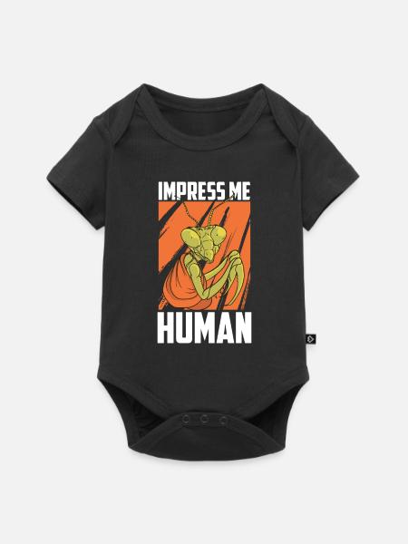 Gottesanbeterin - Baby Premium Kurzarmbody - Schwarz