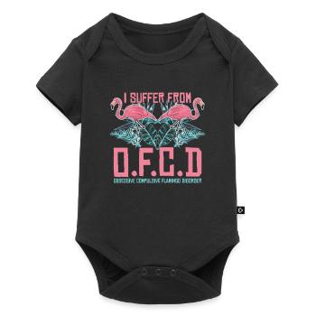 I Suffer Under O.f.c.d Flamingo Lover Bird Lover - Baby Premium short-sleeve bodysuit - black - Front