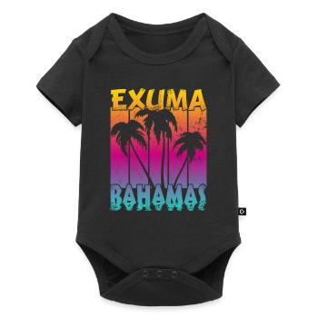 Vintage Exuma Bahamas Sonnenuntergang - Baby Premium Kurzarmbody - Schwarz - Vorne