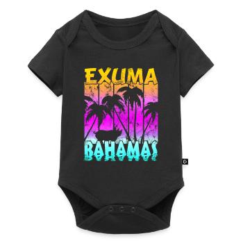 Vintage Exuma Bahamas Schwein - Baby Premium Kurzarmbody - Schwarz - Vorne