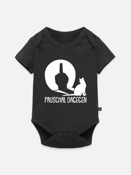 Katze Mietzekatze Hauskatze - Baby Premium Kurzarmbody - Schwarz