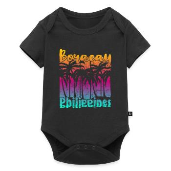 Vintage Boracay Philippines - Baby Premium Kurzarmbody - Schwarz - Vorne