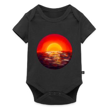 Coucher de soleil sur la mer - Body à manches courtes Premium Bébé - noir - Devant