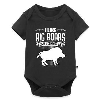 I Like Big Funny Wild Boar Hunting Humor for - Baby Premium short-sleeve bodysuit - black - Front