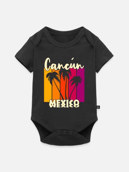 Cancun Mexico - Baby Premium Kurzarmbody - Schwarz
