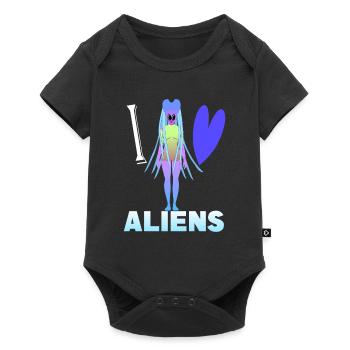 I love aliens - Baby Premium short-sleeve bodysuit - black - Front