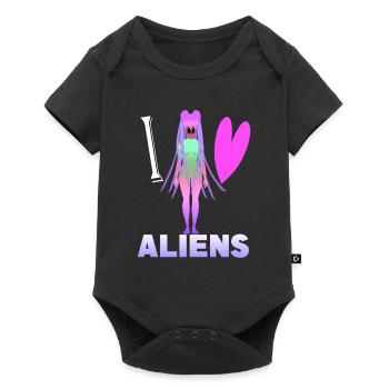 I love aliens - Baby Premium short-sleeve bodysuit - black - Front