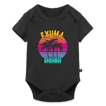 Vintage Exuma Bahamas Sonnenuntergang - Baby Premium Kurzarmbody - Schwarz - Vorne