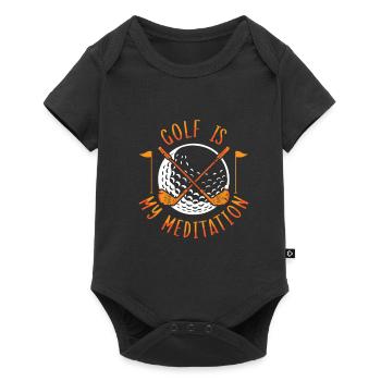 Golf Golfer Present Golf Player Golf Club Golf Ball - Baby Premium short-sleeve bodysuit - black - Front