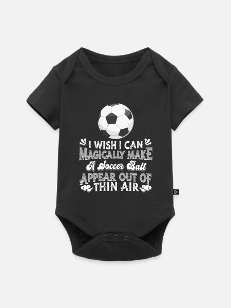 Fußball Fussball - Baby Premium Kurzarmbody - Schwarz