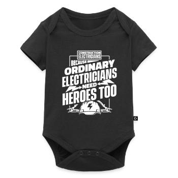 Electrician Electrical Engineer Electronics Technician - Baby Premium short-sleeve bodysuit - black - Front