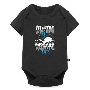 Les nageurs présentent des sports nautiques Natation Plongée - Body à manches courtes Premium Bébé - noir - Devant