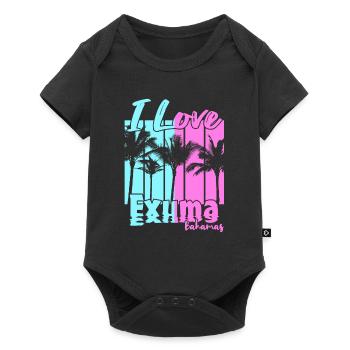 Ich liebe Exuma Bahamas - Baby Premium Kurzarmbody - Schwarz - Vorne