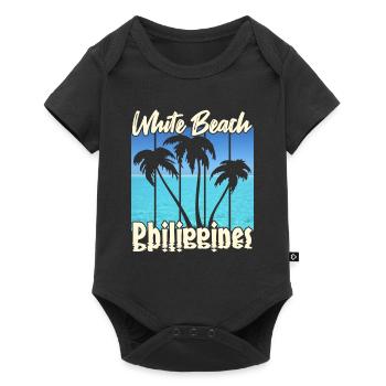 Vintage White Beach Philippines - Body à manches courtes Premium Bébé - noir - Devant