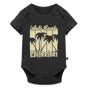 Vintage White Beach Philippines - Body à manches courtes Premium Bébé - noir - Devant