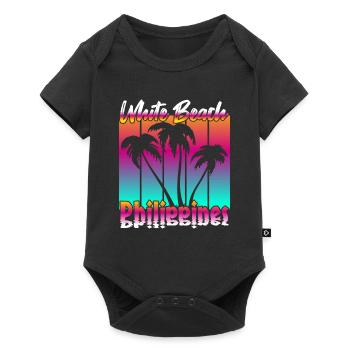 Vintage White Beach Philippines - Body à manches courtes Premium Bébé - noir - Devant