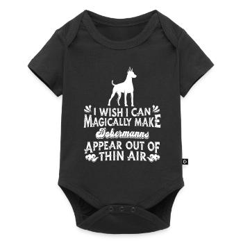 Doberman Dog - Baby Premium short-sleeve bodysuit - black - Front