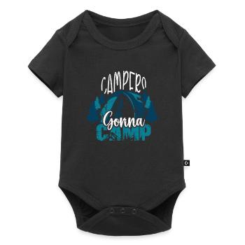 Camping Camper Present Nature Lovers - Baby Premium short-sleeve bodysuit - black - Front