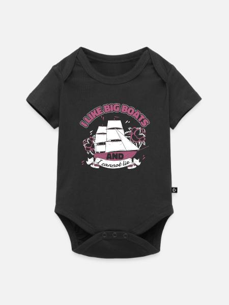Seglen Segelboot Segler - Baby Premium Kurzarmbody - Schwarz