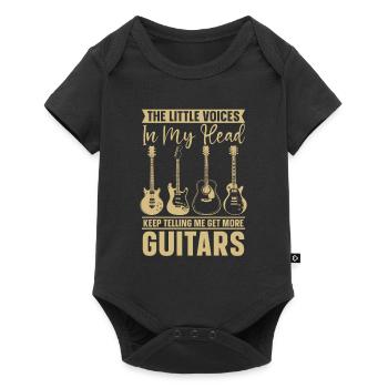 Get More Guitars Guitarist Guitar - Baby Premium short-sleeve bodysuit - black - Front