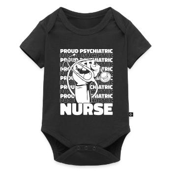 Krankenschwester - Baby Premium Kurzarmbody - Schwarz - Vorne