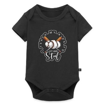 Baseball present home run baseball player athlete - Baby Premium short-sleeve bodysuit - black - Front