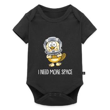 Biber - Baby Premium Kurzarmbody - Schwarz - Vorne