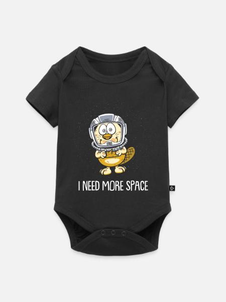 Biber - Baby Premium Kurzarmbody - Schwarz