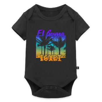 Vintage El Gouna Egypt Sonnenuntergang - Baby Premium Kurzarmbody - Schwarz - Vorne