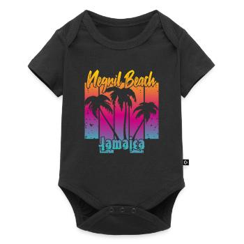 Negril Beach Jamaïque - Body à manches courtes Premium Bébé - noir - Devant