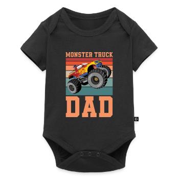 Monster Truck Papa Rétro Monster Truck Papa Père - Body à manches courtes Premium Bébé - noir - Devant