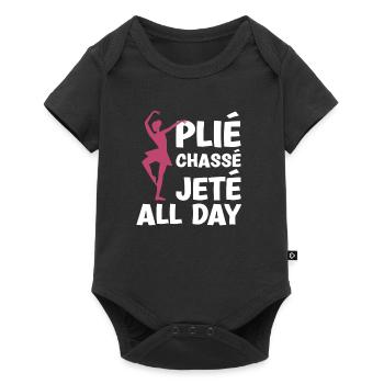 Pliè Chassè Jetè Ballerine toute la journée - Body à manches courtes Premium Bébé - noir - Devant