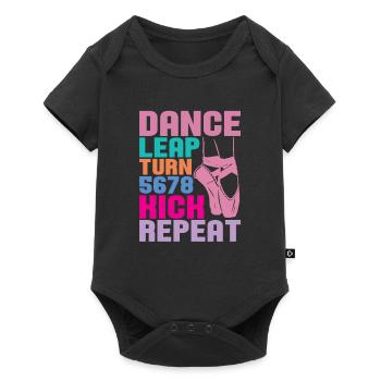 Sprungsprung Tanzen 5678 Ballerina-balletttanz - Baby Premium Kurzarmbody - Schwarz - Vorne